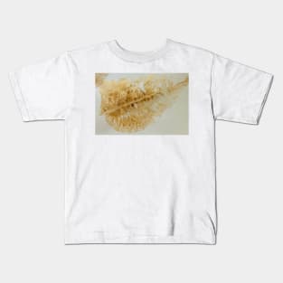 Skeleton Leaf Print in Gold Kids T-Shirt